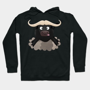 Funny running water buffalo cartoon Hoodie